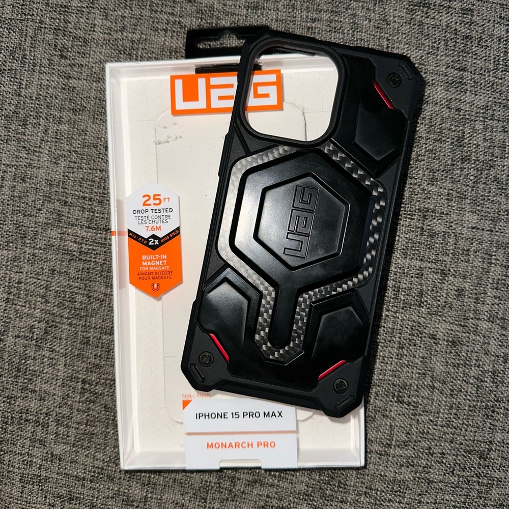 UAG Black and Red Case for iPhone 15 Pro Max